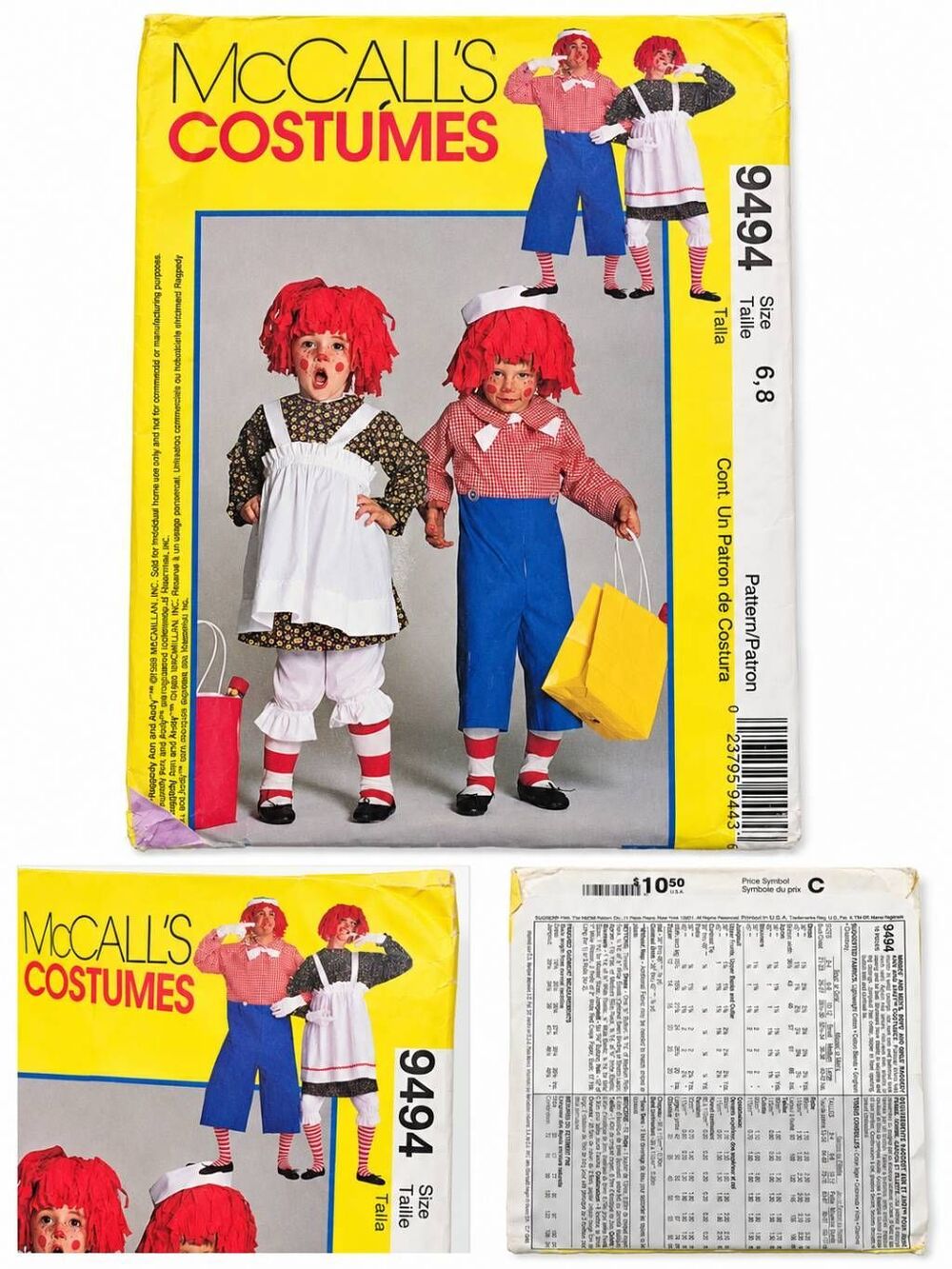 McCall's 3306 Size 2-4 Clown Costume Sewing Pattern